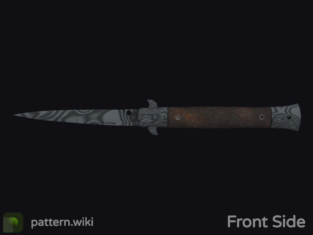 Stiletto Knife Damascus Steel seed 732