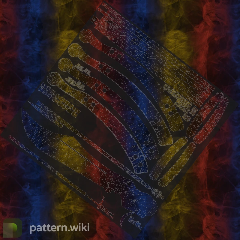 Butterfly Knife Marble Fade seed 665 pattern template