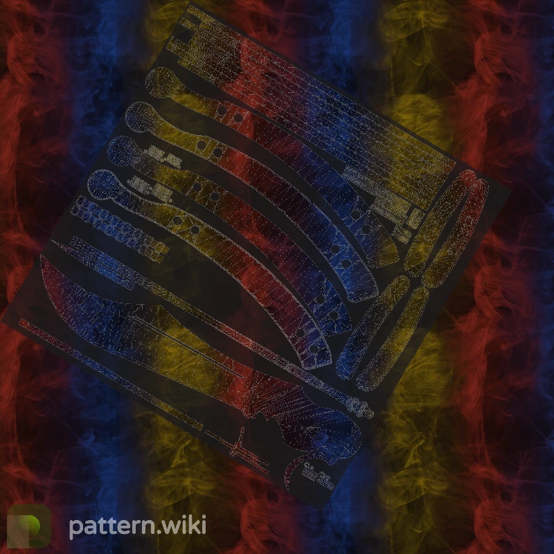 Butterfly Knife Marble Fade seed 391 pattern template