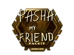 Sticker pashaBiceps (Gold) | London 2018 preview