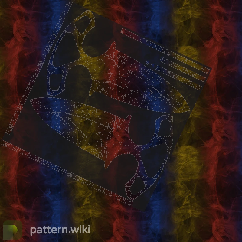 Shadow Daggers Marble Fade seed 598 pattern template