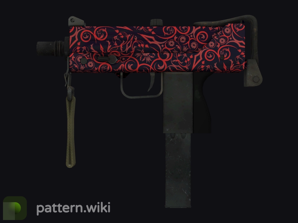 MAC-10 Red Filigree seed 477