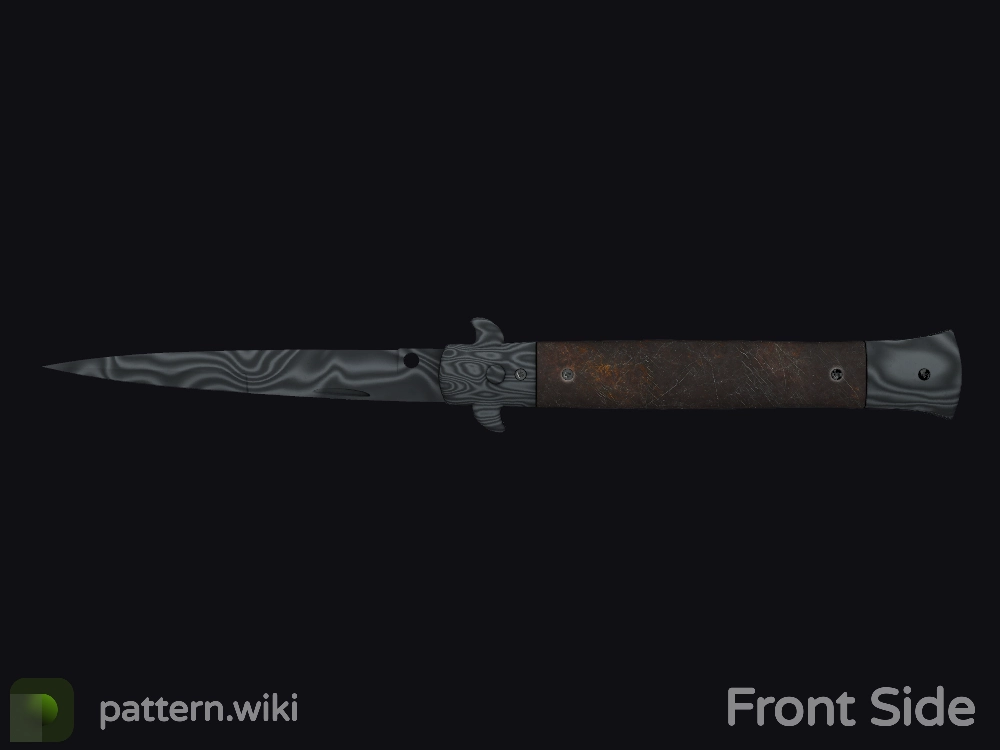 Stiletto Knife Damascus Steel seed 704