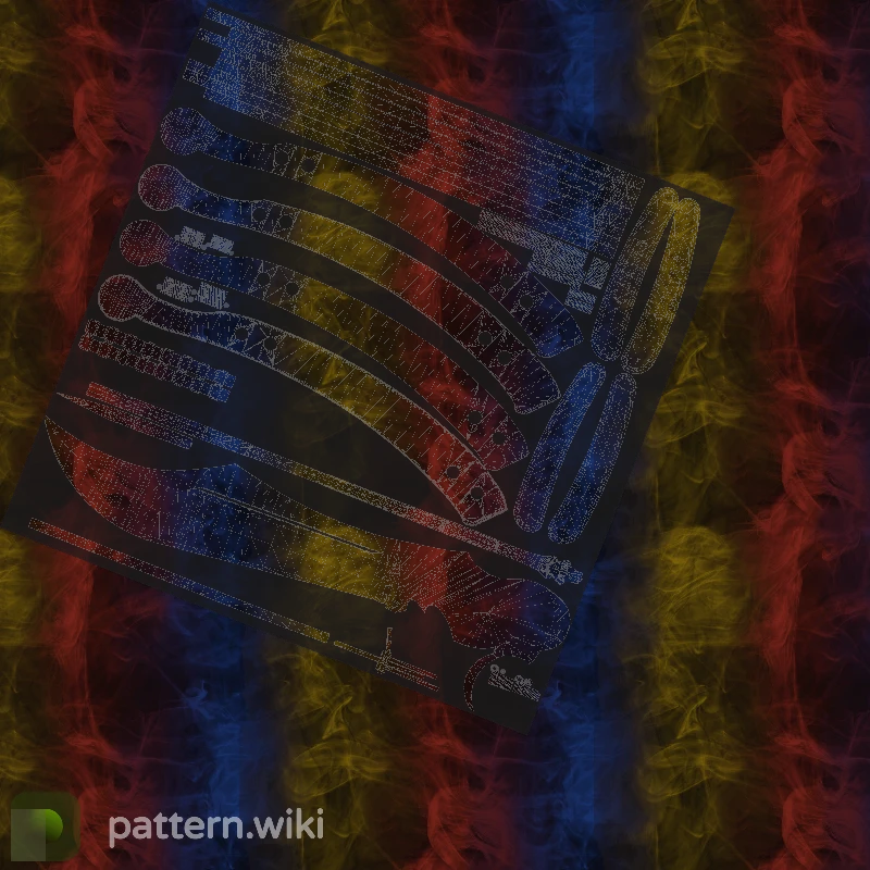 Butterfly Knife Marble Fade seed 971 pattern template