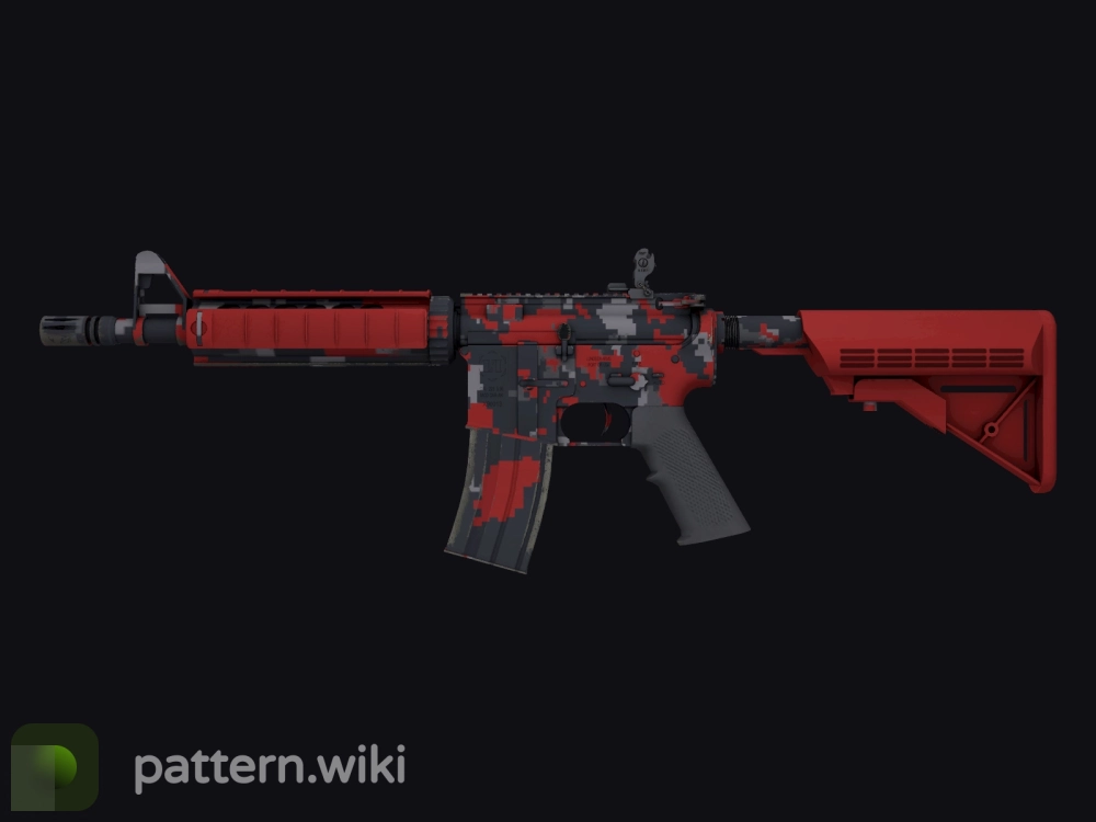 M4A4 Red DDPAT seed 910