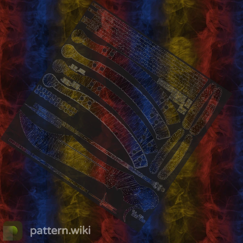 Butterfly Knife Marble Fade seed 978 pattern template