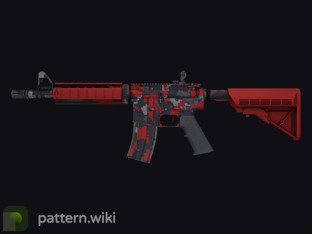 M4A4 Red DDPAT seed 462