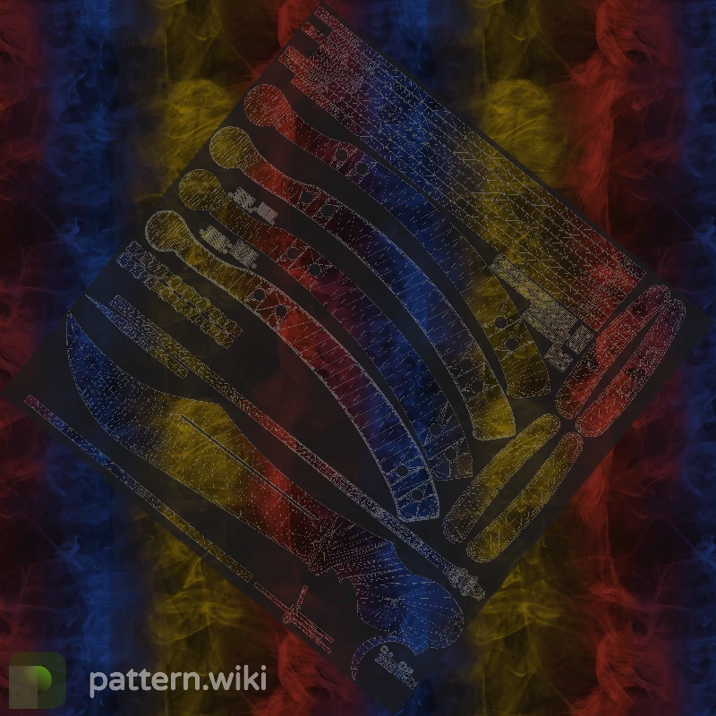 Butterfly Knife Marble Fade seed 981 pattern template