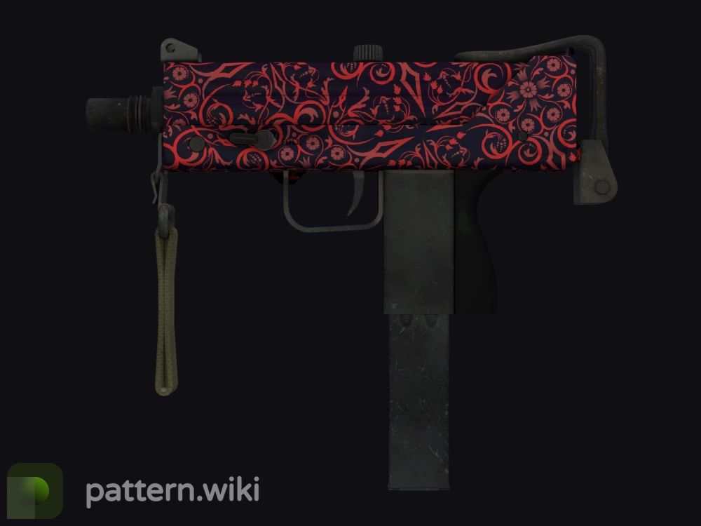 MAC-10 Red Filigree seed 333