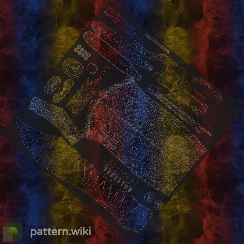 Bowie Knife Marble Fade seed 664 pattern template