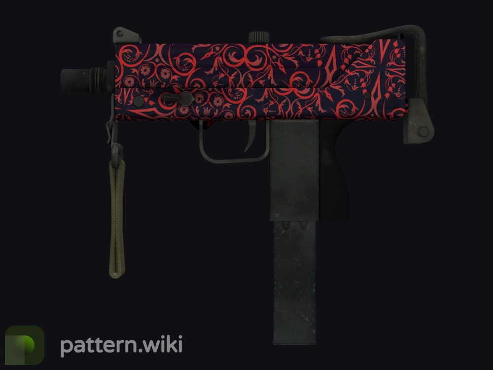 MAC-10 Red Filigree seed 35