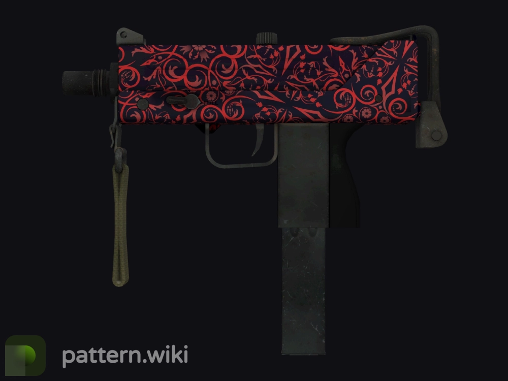 MAC-10 Red Filigree seed 276