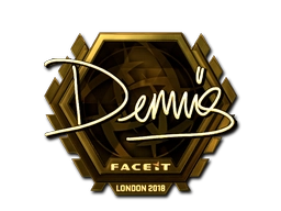 Sticker dennis (Gold) | London 2018 preview