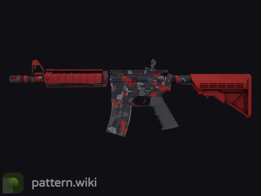 M4A4 Red DDPAT seed 609