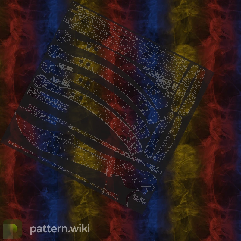 Butterfly Knife Marble Fade seed 969 pattern template