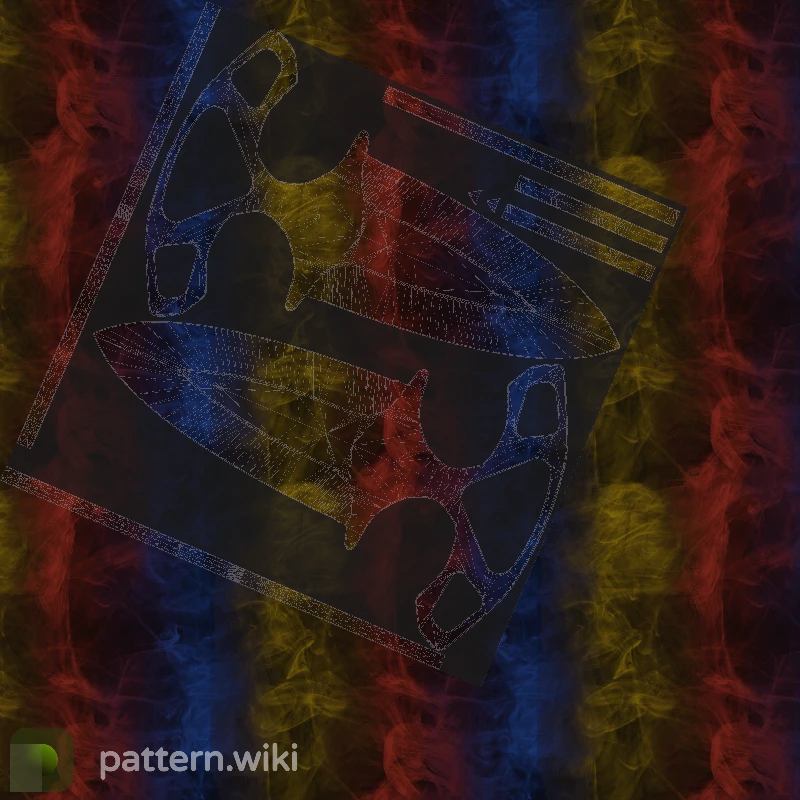 Shadow Daggers Marble Fade seed 203 pattern template