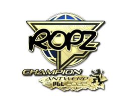 Sticker ropz (Gold, Champion) | Antwerp 2022 preview