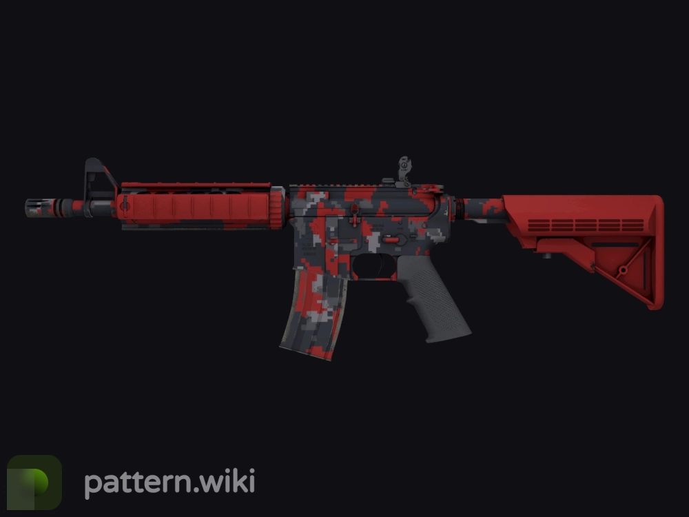 M4A4 Red DDPAT seed 16