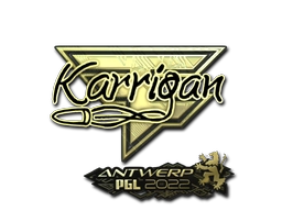 Sticker karrigan (Gold) | Antwerp 2022 preview