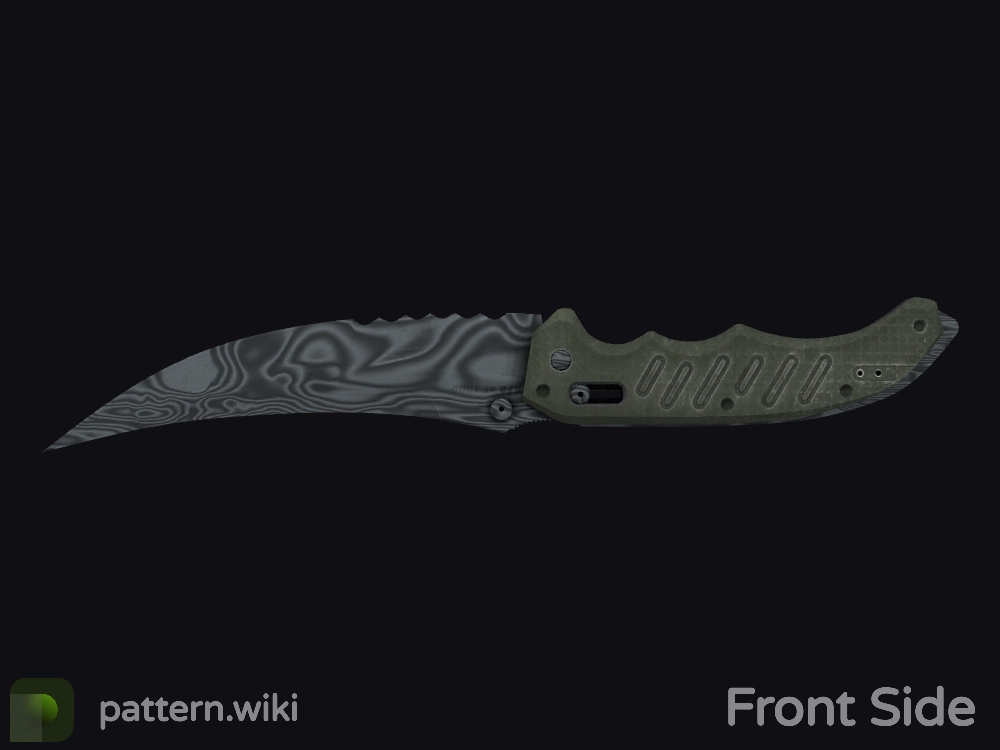 Flip Knife Damascus Steel seed 329