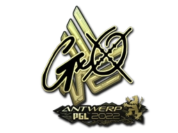 Sticker gxx- (Gold) | Antwerp 2022 preview