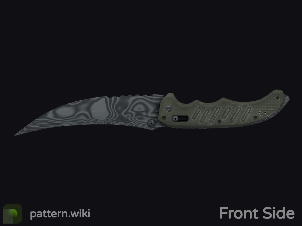 Flip Knife Damascus Steel seed 684