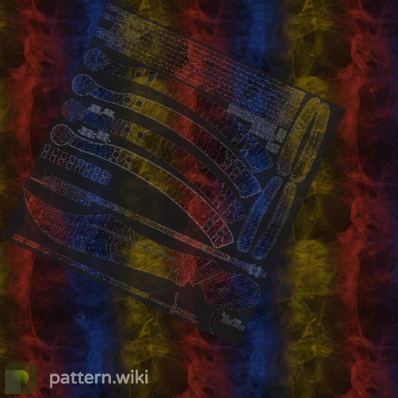 Butterfly Knife Marble Fade seed 822 pattern template