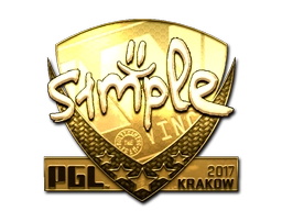 Sticker s1mple (Gold) | Krakow 2017 preview