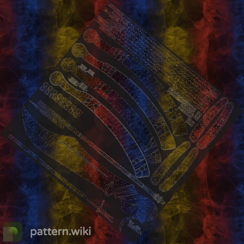 Butterfly Knife Marble Fade seed 943 pattern template