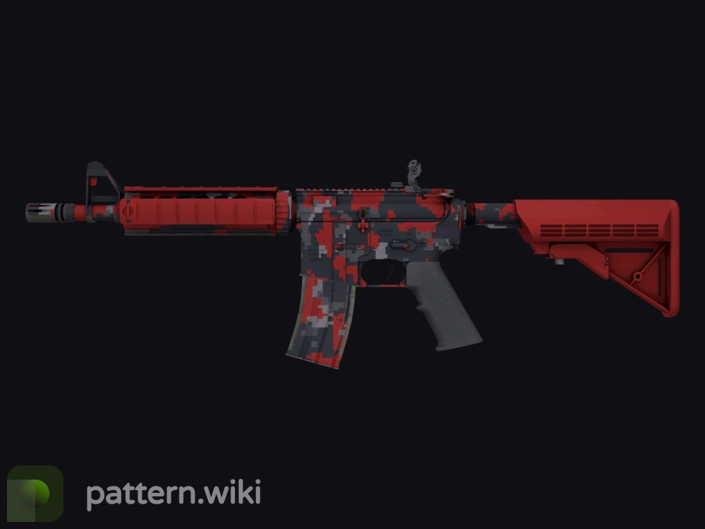 M4A4 Red DDPAT seed 373