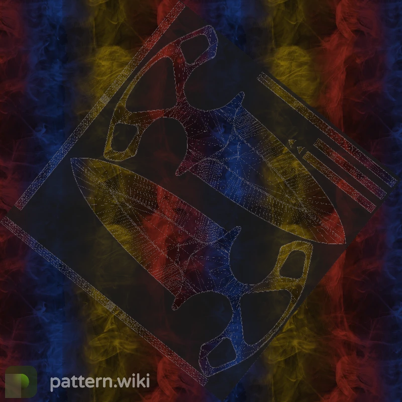 Shadow Daggers Marble Fade seed 754 pattern template