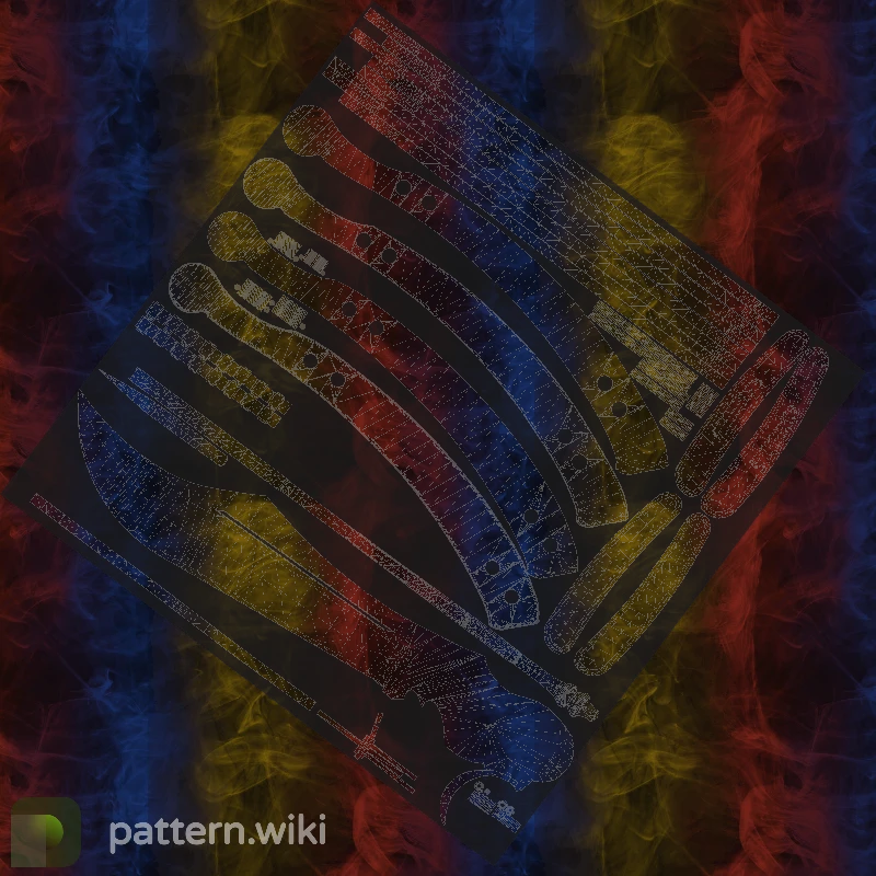 Butterfly Knife Marble Fade seed 564 pattern template