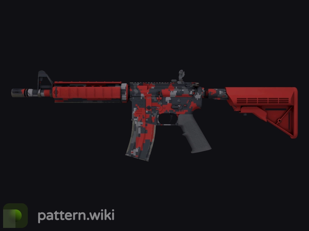 M4A4 Red DDPAT seed 963