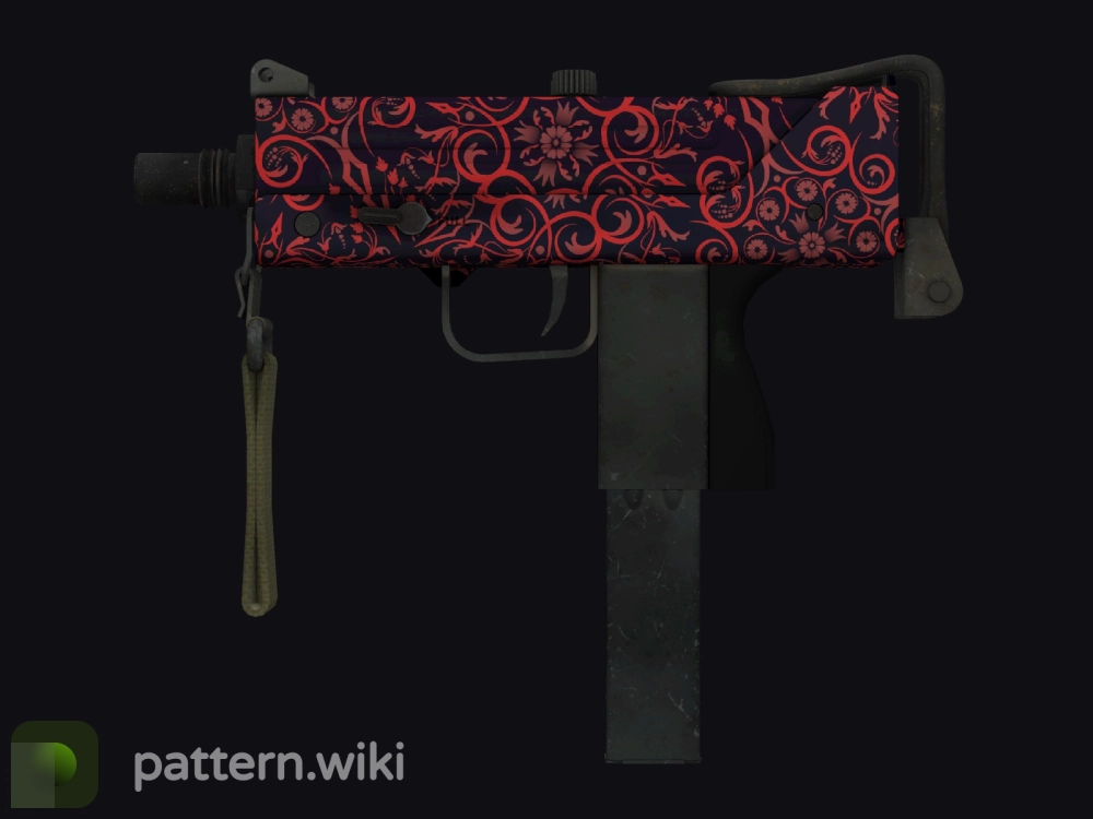 MAC-10 Red Filigree seed 986