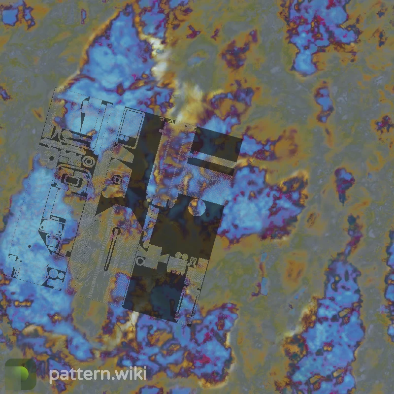 MAC-10 Case Hardened seed 147 pattern template