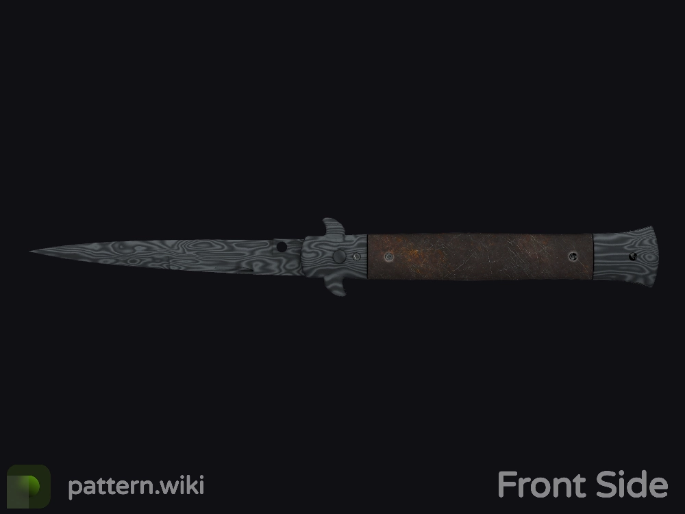 Stiletto Knife Damascus Steel seed 738