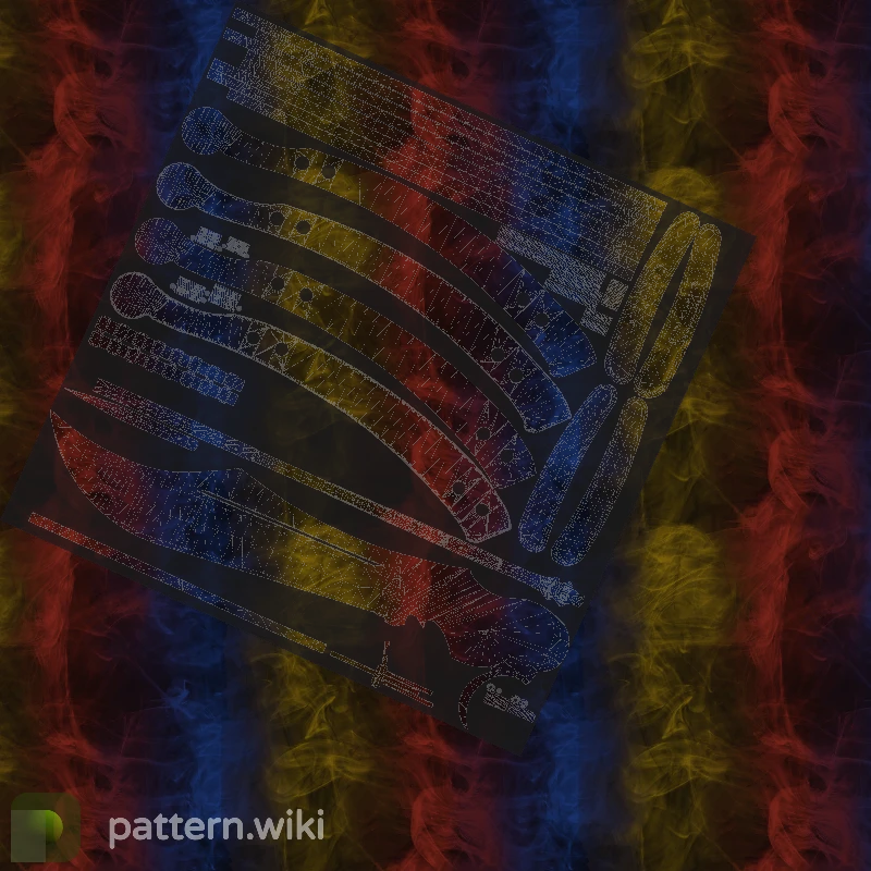 Butterfly Knife Marble Fade seed 593 pattern template