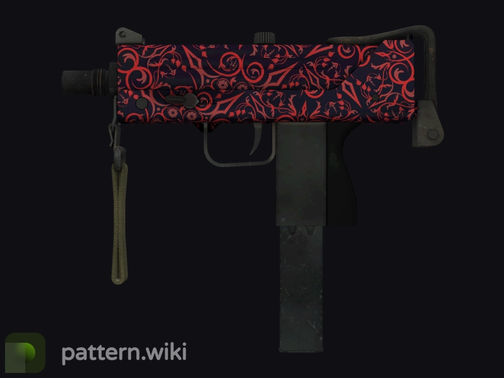 MAC-10 Red Filigree seed 358