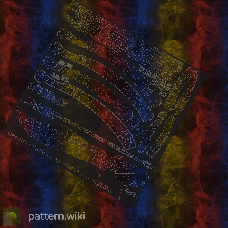 Butterfly Knife Marble Fade seed 557 pattern template