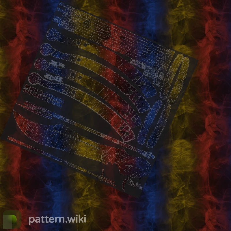 Butterfly Knife Marble Fade seed 9 pattern template