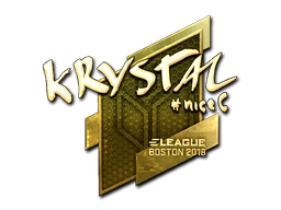 Sticker kRYSTAL (Gold) | Boston 2018 preview