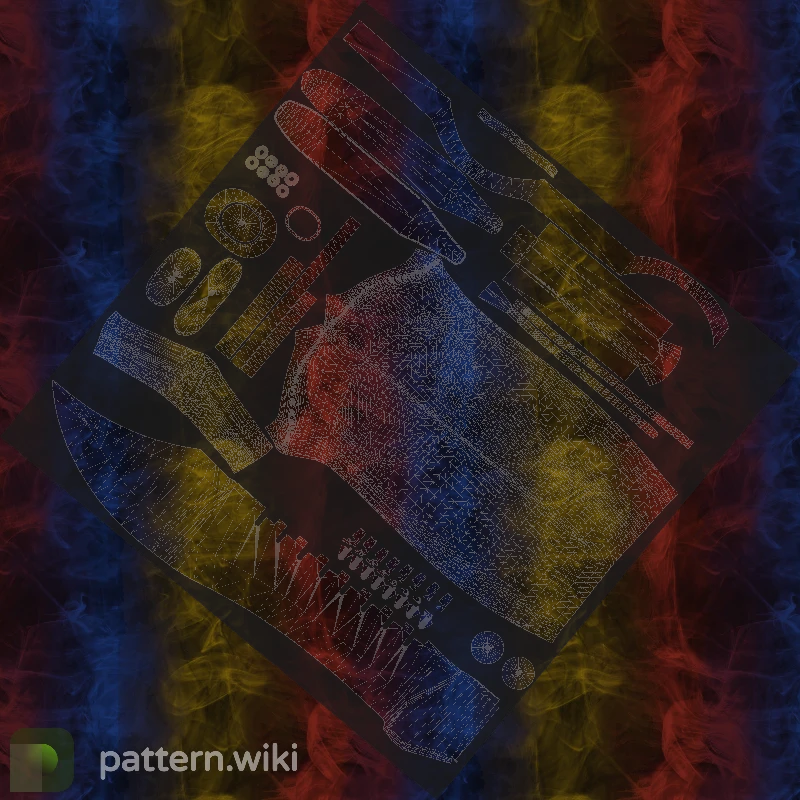 Bowie Knife Marble Fade seed 651 pattern template