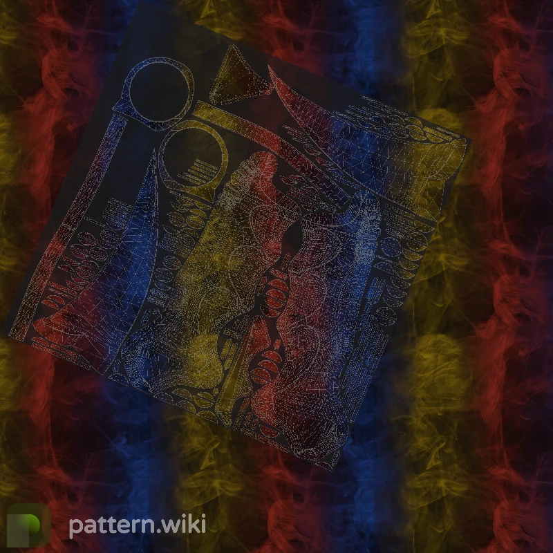 Karambit Marble Fade seed 372 pattern template