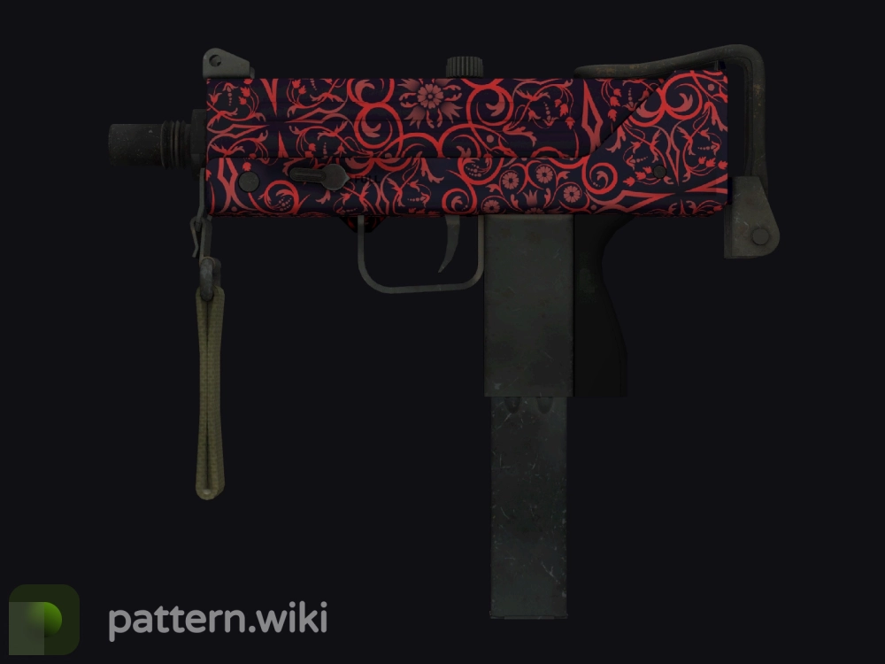 MAC-10 Red Filigree seed 208