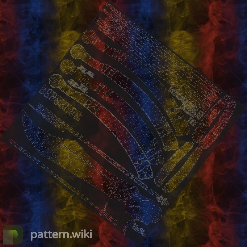 Butterfly Knife Marble Fade seed 572 pattern template