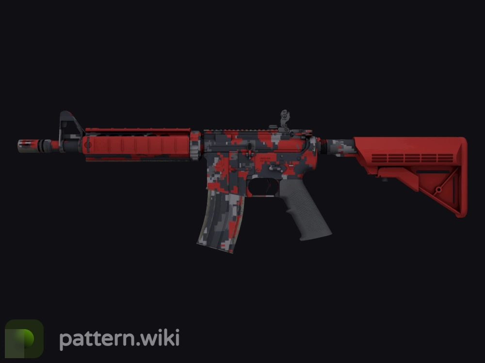 M4A4 Red DDPAT seed 77