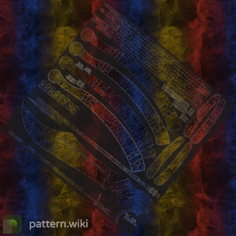 Butterfly Knife Marble Fade seed 147 pattern template