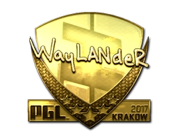 Sticker wayLander (Gold) | Krakow 2017 preview