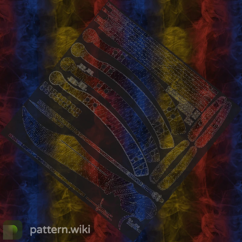 Butterfly Knife Marble Fade seed 494 pattern template