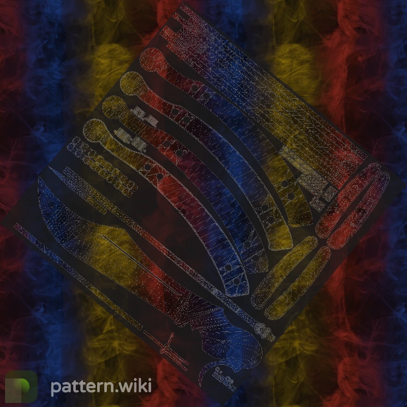 Butterfly Knife Marble Fade seed 742 pattern template